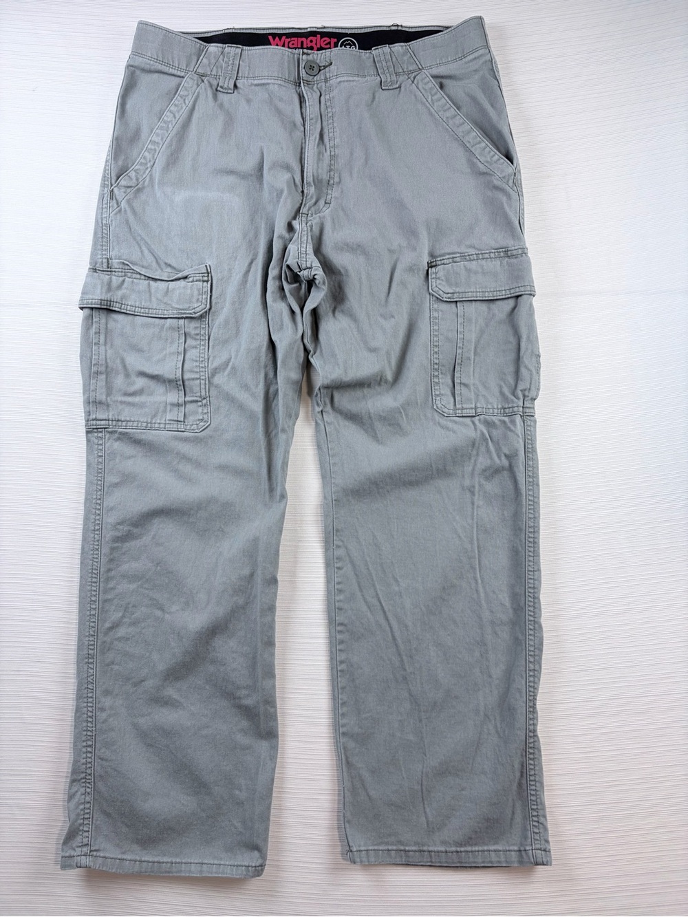 Wrangler Light Gray Cargo Pants with Utility Pockets